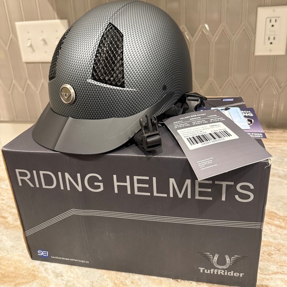 TuffRider Starter Carbon Fiber Print Horse Riding Helmet: NEW IN BOX - UNISEX main image 13